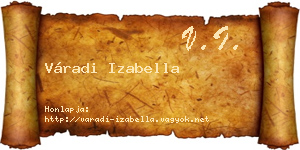 Váradi Izabella névjegykártya